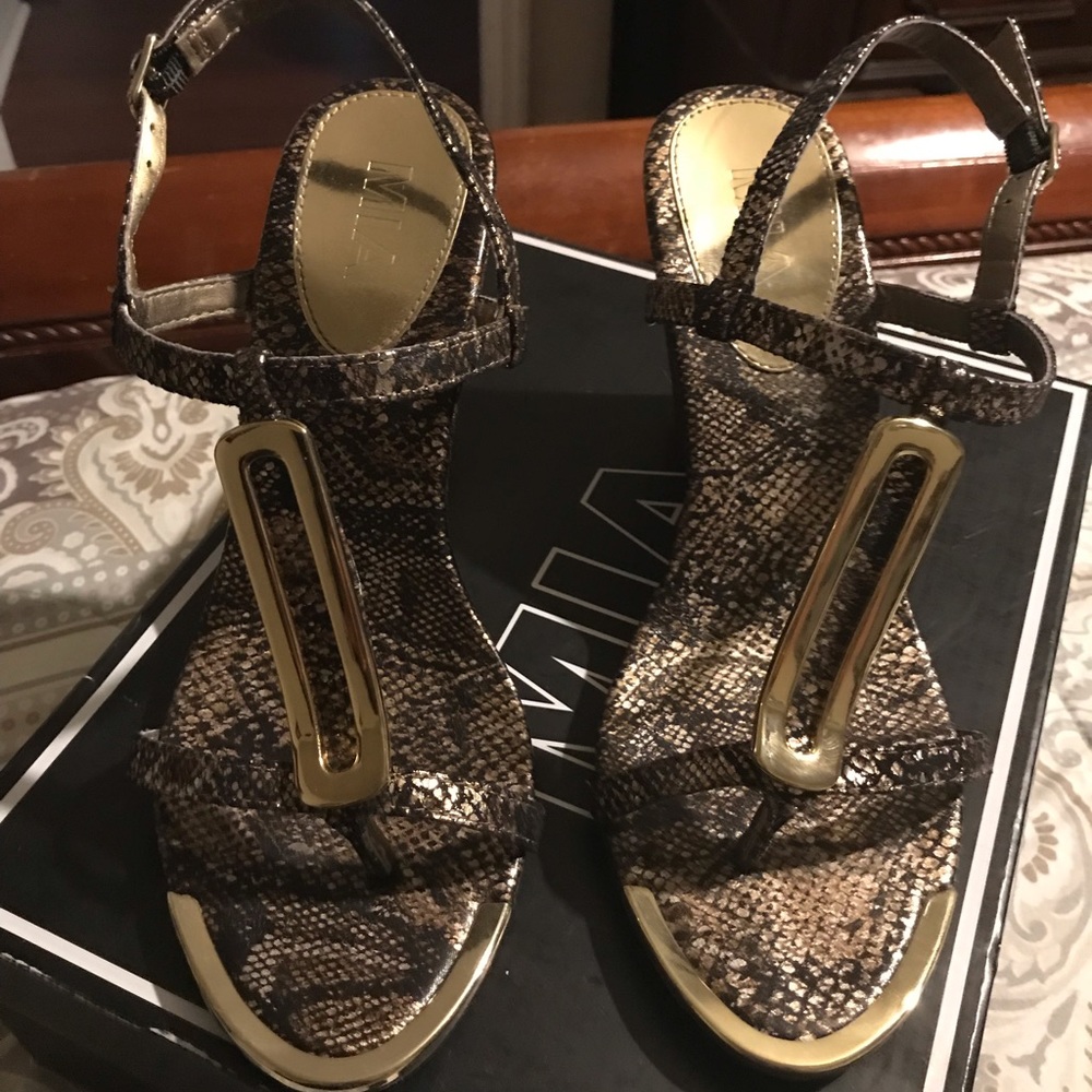 Mia Wedge Sandals Only worn twice